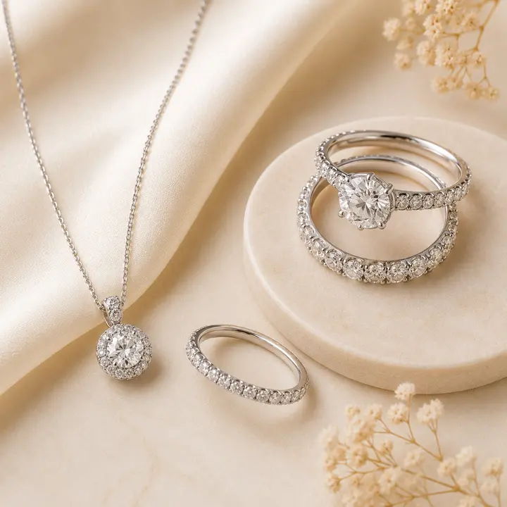 Handmade silver jewellery pieces